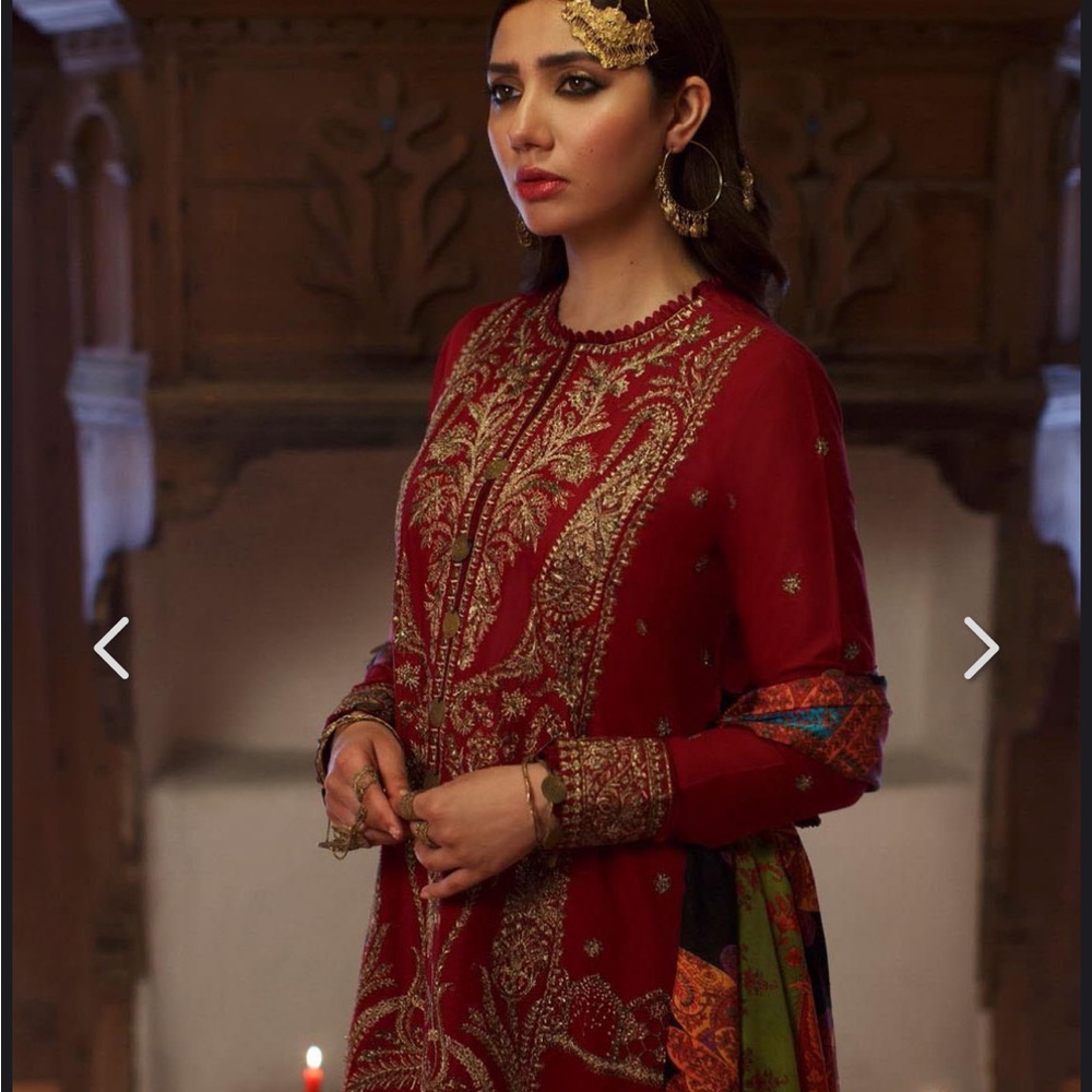 Elan Burgundy Embroidered Long Sleeve Dress